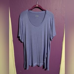 💜 LOGO Periwinkle Side Slit Short Sleeve TeeXL